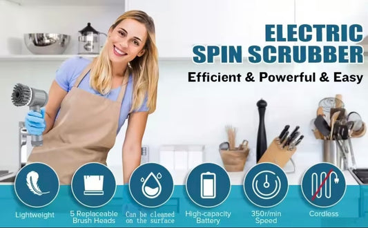 Cepillo Eléctrico para Fregar – Limpieza Potente y impecable sin esfuerzo.
